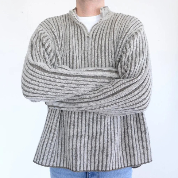 Nevada Vintage Y2K Half Zip Pullover Long Sleeve Shirt Sweater ~Large - Picture 3 of 12